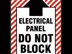 Electrical Panel Do Not Block Sign