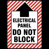 Electrical Panel Do Not Block Sign